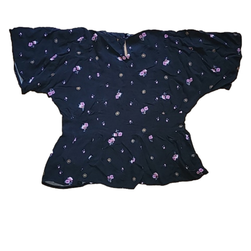 ART CLASS Black Flowy Floral Pattern Top - Picture 4 of 5